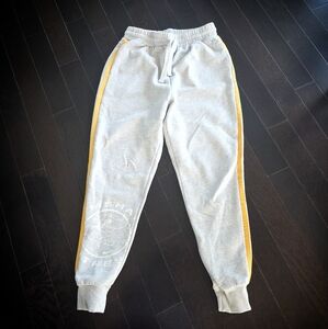 Gymshark Light Gray Track Pants with Elastic Cuffs